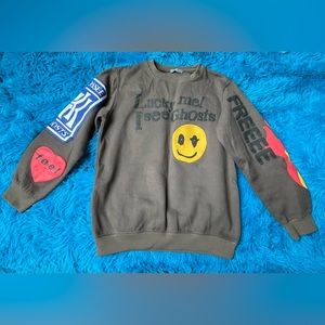 Yeezy Kanye Lucky Me I See Ghosts sweat shirt mens size medium
